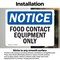 Signmission Food Contact Equipment Only, 7 in W x Rectangle, Vinyl Decal OS-2PACK-NS-D-57-L-12818 - alternate 2